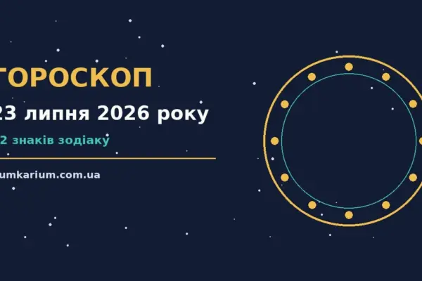 Гороскоп на 23 липня 2026 року: прогноз для всіх знаків для спокійних і точних рішень