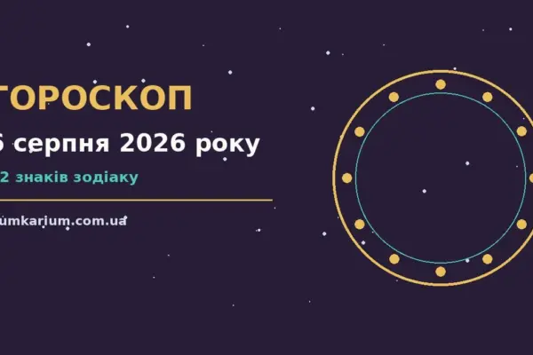 Гороскоп на 6 серпня 2026 року: прогноз для всіх знаків для спокійних і точних рішень