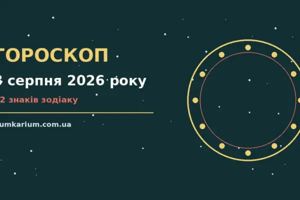 Гороскоп на 8 серпня 2026 року: прогноз для всіх знаків для спокійних і точних рішень