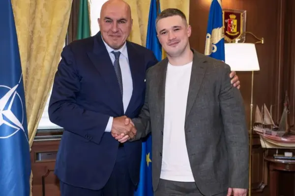 Михайло Федоров і Гвідо Крозетто під час зустрічі в Римі