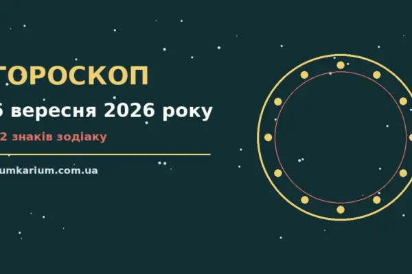 Гороскоп на 6 вересня 2026 року: прогноз для всіх знаків для спокійних і точних рішень